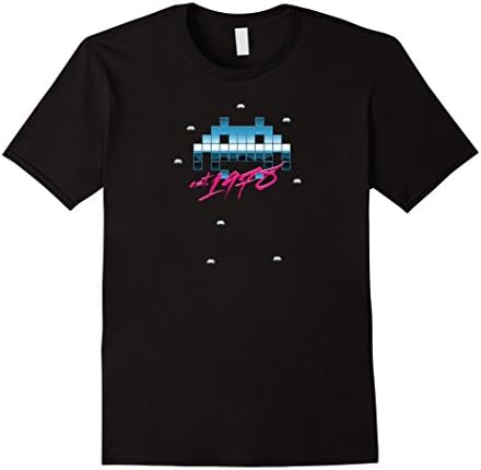 Mens "Invaders from Space" Retro Shirt 3XL Black