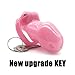 FYJENNICC HT-V2 Chastity Cage|Lightweight Resin Male Chastity Devices|Male Chastity Cage|Adult Sex Toy for Men|5 Color Short Cage|1 Set MagicLockers | 4 Sizes Rings (Pink)