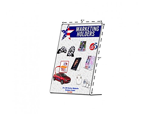 Marketing Holders Slanted Counter Frame Great for Trade Shows Expos Table Ad Literature Flyer Frame 5" w x 7" h Qty 1