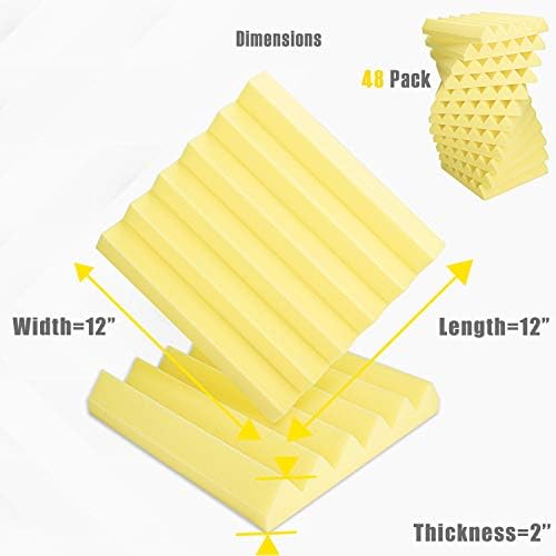 Set of 12 black acoustic foam panels for soundproofing, $29.99