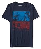Aeropostale Men's Nyc Bridge Imagery Graphic T Shirt Xl Classic Navy
