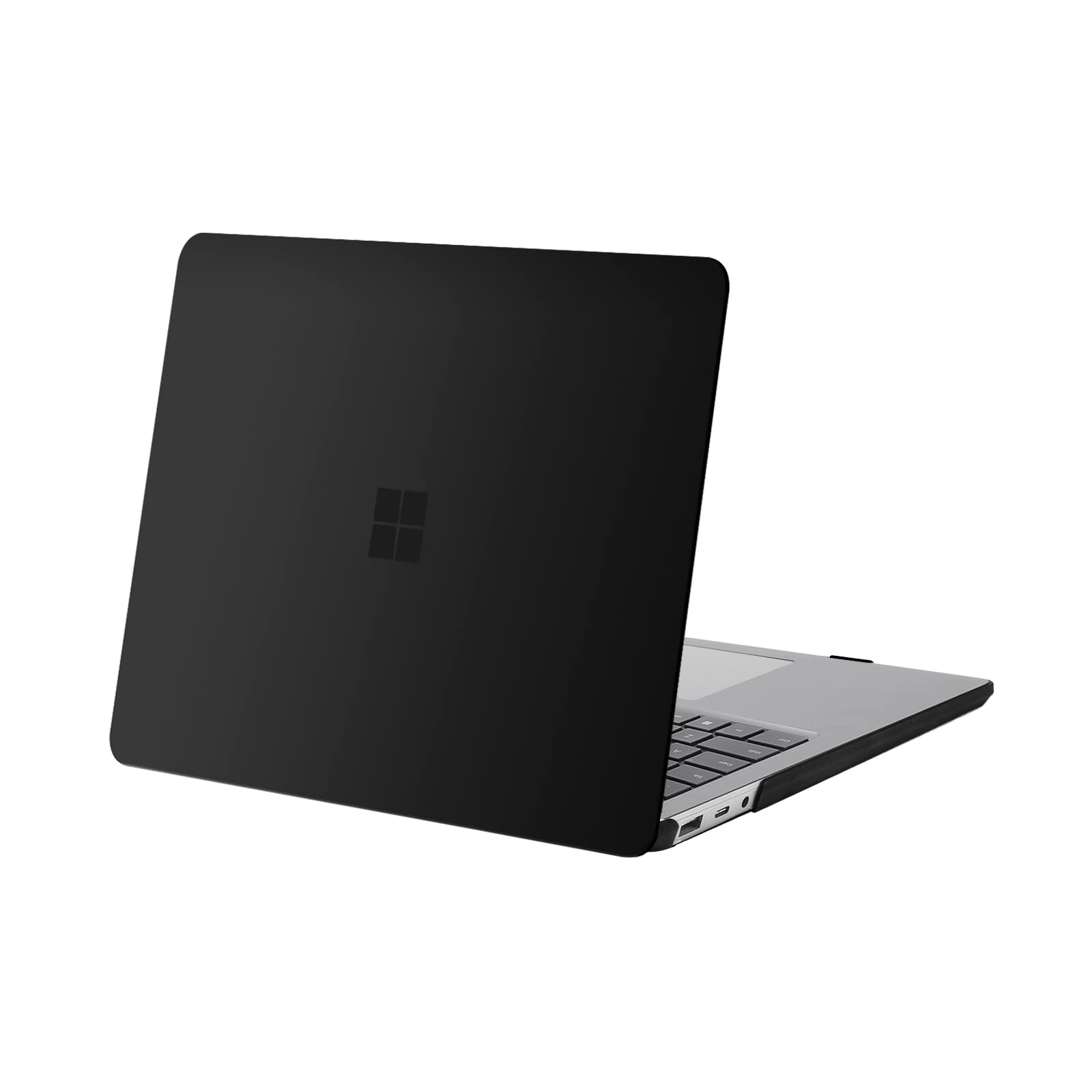 MOSISO Case Compatible with Surface Laptop 5/4/3 13.5 inch 2022 2021 2019 Release (models: 1951 & 1868) with Metal Keyboard, Protective Plastic Hard Shell Case Cover, Black