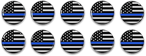 Thin Blue Line Pinback Buttons Set Of 1,000
