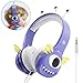 Wired Kids Headphones, VCOM Alien Monster Stereo Headsets Adjustable Music Earphones with 3.5mm Audio Jack & Volume Limited Hearing Protection, Birthday Present for Little Boys Girls Children(Purple)