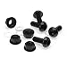LP-USA TEAM GP License Plate Screw Kit 4 Pack for Motorcycles BLACK