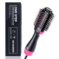 Hair Dryer Brush, EMISK One Step Hair Dryer and Styler 3-IN-1 Negative Ionic Blow Dryer Brush, Hairdryer/Hair Straightening/Curl Hot Air Brush for Hair Styling