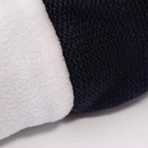 Winter Warm Earflaps Newborn Baby Hat Beanie Infant Toddler Kids Knit Hat Cap with Fleece Lined Unisex for Baby Boys Girls (M / 12-36 Months, Navy Blue)