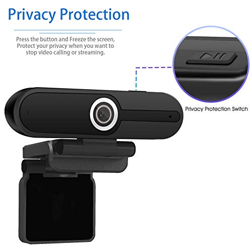 1080P Webcam with Microphone, Laptop Computer HD Video Conference Camera W2A Webcam for Streaming PC Gaming with Stand