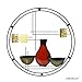 Hosley 24 Inch Diameter Mid Century Modern Vases Metal Circle Wall Art. Ideal Gift for Weddings Special Occasion Home Decor Party Spa Votive LED Gardens Home Office O9