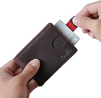 Rustygear Mens Wallet Genuine Leather Wallet Slimline With Rfid Protection Moneyclip - 