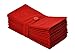 Cotton Craft Napkins, 12 Pack Oversized Dinner Napkins 20x20 Tomato, 100% Cotton, Tailored with Mitered corners and a generous hem, Napkins are 38% larger than standard size napkins