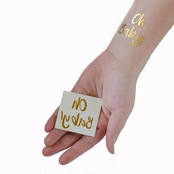 Amazoncom Pack Of 12 Gold Oh Baby Girl Boy Baby Shower