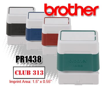 Brother PR1438R6P model PR1438 Pre-inked Stamp for use with Brother Stampcreator Pro System SC-2000,Box of 6 14x38MM, Red