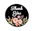 Thank you stickers Roll - Bulk 1000 Floral label Stickers -2 Designs - Large Round 1.5 inch size stickers-Bridal and Baby showers wedding favors-Personal and Business use - Thanks