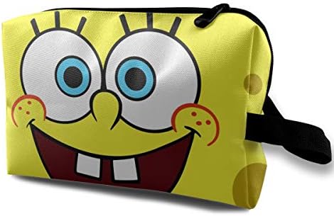 PSnsnX Spongebob Large Travel Cosmetic Pouch Bag Storage Bags Portable With Zipper