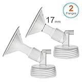 Maymom Wide Neck Pump Parts for spectra S1/S2 Pumps; Incl Wide Mouth Flanges, Valves, Membranes; Not Original Spectra Flange; Replaces Spectra Duckbills, Spectra Shield (Flange 17 mm, FVM)
