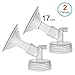Maymom Wide Neck Pump Parts for Spectra S1/S2 Pumps; Incl Wide Mouth Flanges, Valves, Membranes; Not Original Spectra Flange; Replaces Spectra Duckbills, Spectra Shield (Flange 17 mm, FVM)