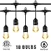 MORSEN LED String Lights, 52 Ft Indoor Outdoor Shatterproof Waterproof Bulb with Heavy Duty Connectable Cord for Patio Party Backyard Gazebo Porch, Warm White