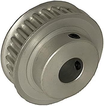BandB Manufacturing 28-5M09-6FA6 Timing Pulley, 28 Teeth, HTD 5 mm Pitch, 1 Flange and Hub Serves as Second Flange, 0.500" Bore