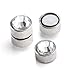 JOVIVI 2pc 6G Look Stainless Steel Fake Magnetic Crystal Ball Nose Ear Lip Stud, Non Piercing (White)