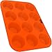 Silicone Mini Muffin Cupcake Baking Pan Tray - 12 Cup - 100% Pure Food Grade Premium Non-stick Silicon - Orange - Bake Like a Professional