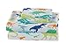 Luxury Home Collection Kids 3 Piece Twin Sheet Set Dinosaur White Blue Green Orange #DinoGreen (Twin Sheet)