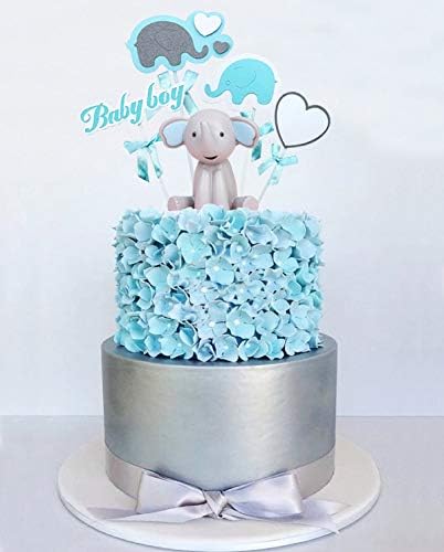 Cest Un Ensemble Bleu Garcon Fait A La Main 7 Paillettes Baby Shower Decoration De Gateau De Douche Toppers Figurines Pour Gateaux Ustensiles A Patisserie