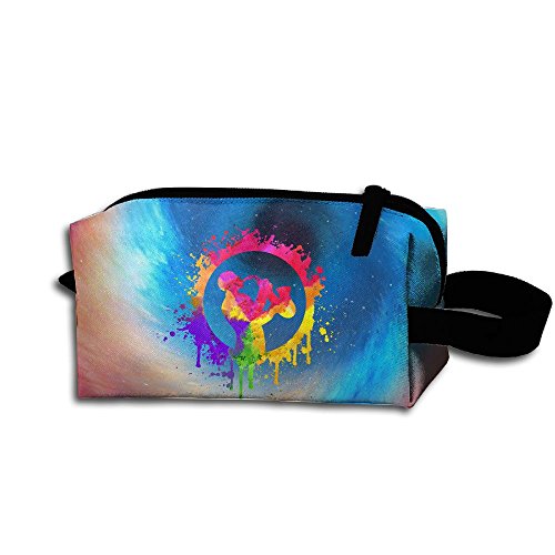 Saxophone Watercolor Splash Travel Cosmetic Bag Portable Organizer Multifuncition Handbag