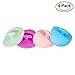 Aimike Silicone Facial Cleansing Brush Anti-slip Exfoliator Friction Pad Face Skin Care Deeper Clean Exfoliate Skin-4 Sets