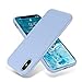 for iPhone X Case, OTOFLY [Silky and Soft Touch Series] Premium Soft Silicone Rubber Full-Body Protective Bumper Case Compatible with Apple iPhone X(ONLY) - Light Blue