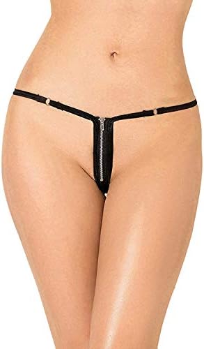 Nimra Fashion Women's Nylon and Spandex or Polyester G-String/Thong (Black; Free Size)