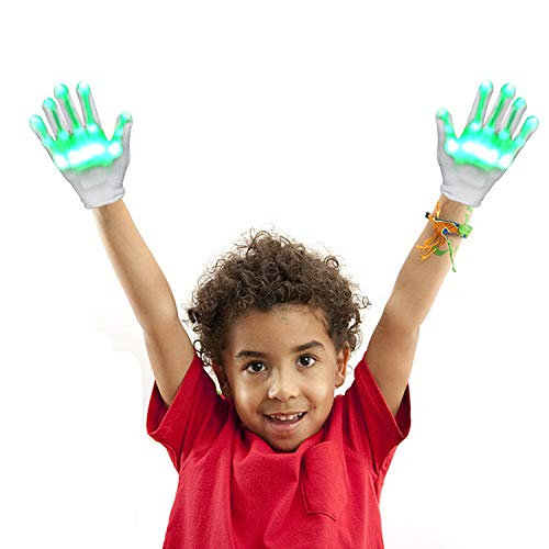 image for Yostyle LED Gloves, Children LED Light Up Glow Skeleton Gloves for Nov