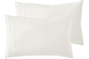 Nestl Off White King Pillow Cases 2 – Soft King Size Pillow Case, 1800 Brushed Microfiber Pillowcases, Envelope Closure Pillowcase, King Pillow Covers, King Size Pillow Cases Set of 2, 20x40 Inches