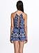 Choies Women's Polyester Blue Cut Out Back Bohemian Casual Loose Romper Playsuit S