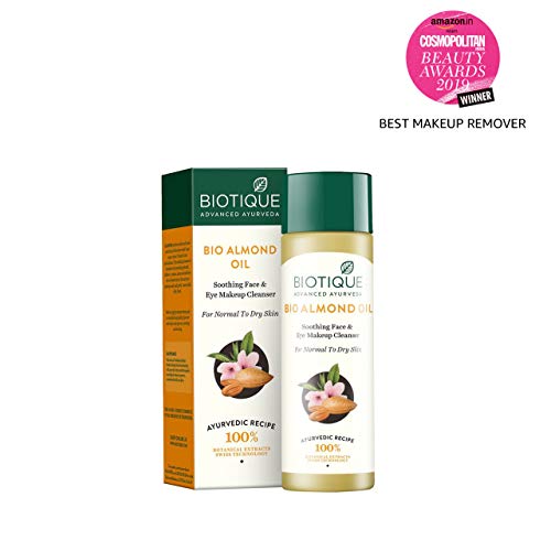 Biotique Bio Almond Oil Soothing Face and Eye Make Up Cleanser, 120 ml