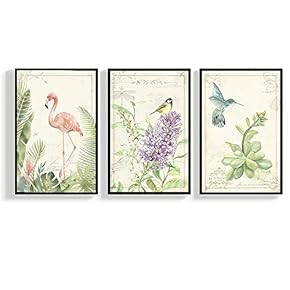 3 Piece Canvas Wall Art for Living Room, Bedroom Bird Framed Canvas Prints for Home Decoration Ready to Hang - 16"x24"x3 Panels