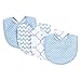 Trend Lab Sky 4 Pack Bib Set, Blue
