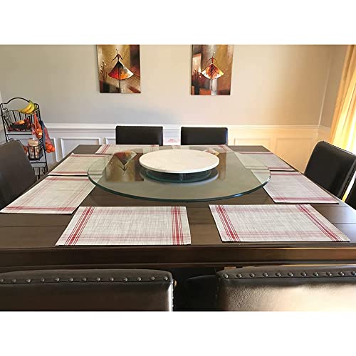 30" Glass Lazy Susan Turntable Dining Table Centerpiece with Swivel