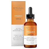 BEST ORGANIC Vitamin C Serum 20% for Face With Vit E + Hyaluronic Acid + Ferulic Acid - Helps Repair Sun Damaged Skin - Anti Aging Serum Reduces Wrinkles + Fade Dark and Brown Spots, 1 fl. oz.