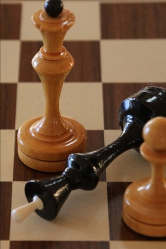 Chess Pieces on a Chessboard Game Journal: 150 Page Lined Notebook/Diary