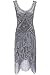 BABEYOND 1920s Flapper Dress Roaring 20s Great Gatsby Costume Dress Fringed Sequin Dress Embellished Art Deco Dress