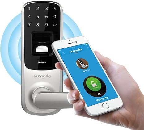 Ultraloq UL3 BT Bluetooth Biometric Keyless Fingerprint Lock. You can install UltraLoq Smart Lock on your indoor or outside door. Home or office improve your property’s security