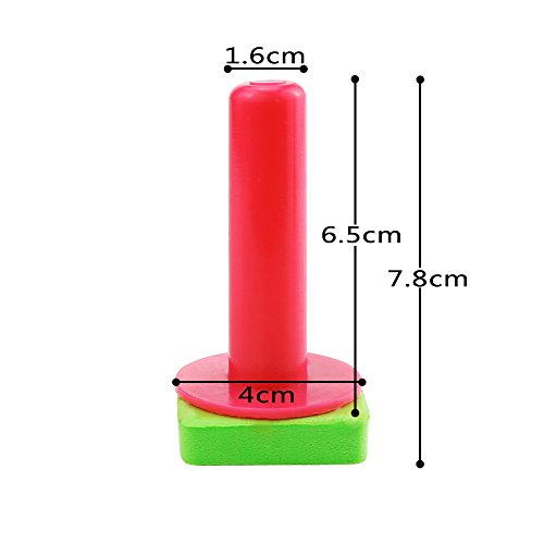 Kuqqi 12pcs Assorted EVA Sponge Painting Stamper Foam Sponge Brush Painting Tools for Painting Drawing Crafts and DIY