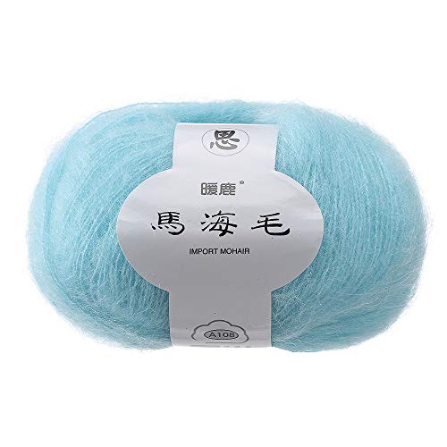 Coohole 50g Cotton Yarn Knitting Crochet Thread Soft Classic Yarn Bonbons DIY Warm Colorful Hand Weaving for Clothing Scarf Hat Blanket Shawl Pattern Creative Craft Gift - Assorted Colors