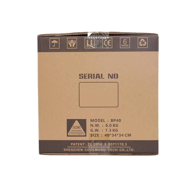 Coolmusic Portable Acoustic Guitar Amplifier, For Performers On The Go, Built-in Bluetooth (40W Battery-Powered)