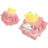 Outemu Silent Peach Hall Effect Magnetic Switches,Magnetic Mechanical Keyboard Switch with Light Guide,Universal Compatibility for Gaming Keyboard,Quiet Switches for Custom Keyboard (35, silent peach)