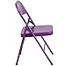 Flash Furniture HERCULES COLORBURST Series Bubblegum Pink Triple Braced & Double Hinged Metal Folding Chair