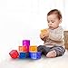 Joso Baby Building Stacking Blocks, Soft Squeeze Block Stack Bath Toys for Baby - BPA Free Toddlers Teething Chewing with Numbers, Shapes, Animals & Textures for Age 6-36 Months