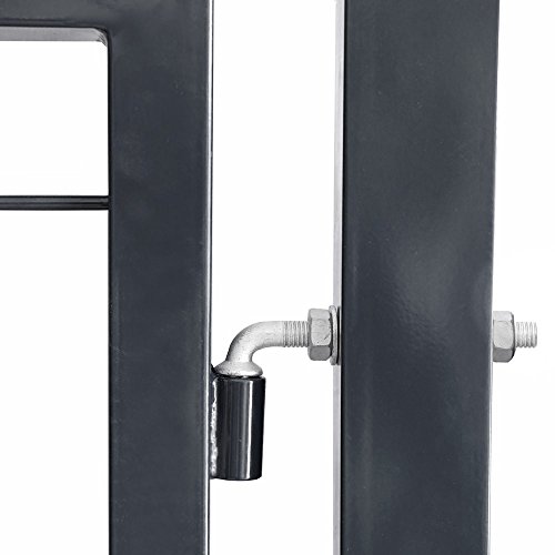 HOME DELUXE - Gartentor PORTARIUS - Anthrazit, Höhe 80 cm - inkl. Griff, Schloss und Schlüssel I Gartenpforte Einfahrtstor Hoftür – Bild 7