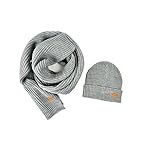 BRUCERIVER Winter Beanie and Scarf Rib Knit 2 Pcs for Men and Women